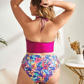 OHITFITS Curvy Women's Two-piece Floral Print Bikini Set